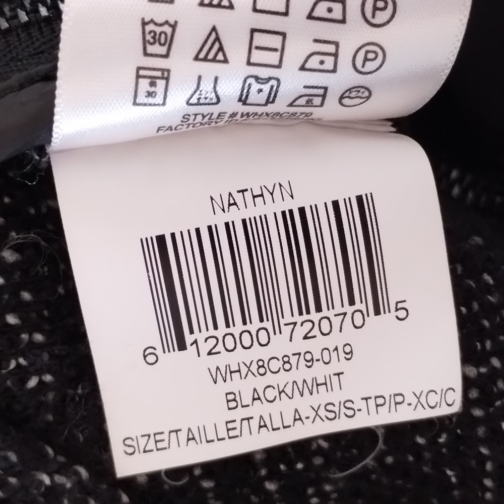 BCBG MAXAZRIA "NATHYN" DOUBLE LAYER JACKET- REMOVABLE HOOD ~SIZE XS ~ GRAY/BLACK - Picture 16 of 16